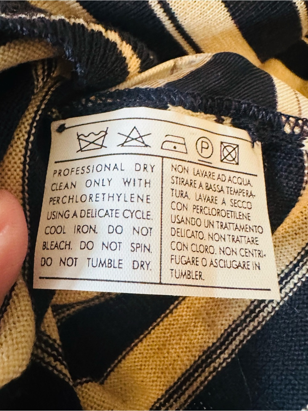 Salvatore Ferragamo Navy, Cream & Black Patterned Cardigan - Picture 6 of 8